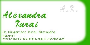 alexandra kurai business card